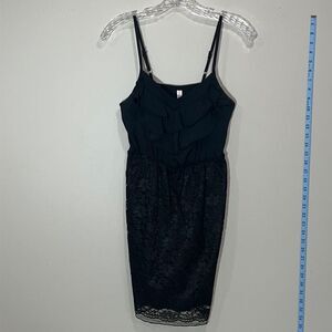 Sexy Black Lace Mini Dress By Xhileration. Size XS.